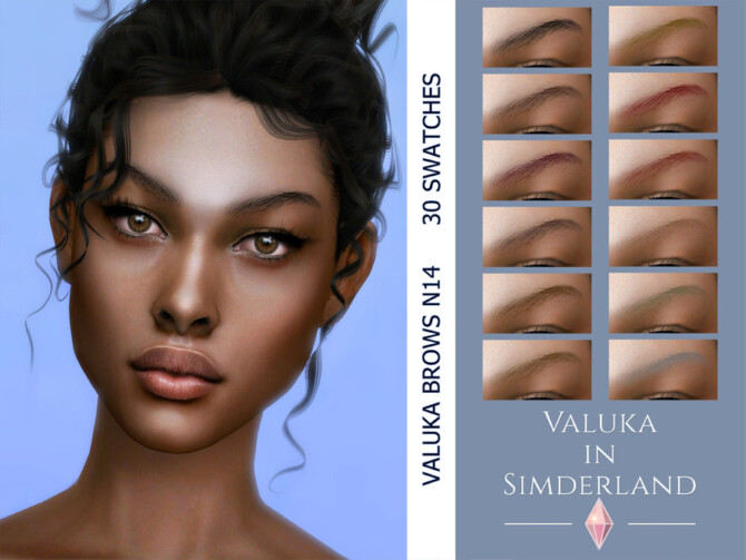 Sims 4 Brows N14 by Valuka at TSR