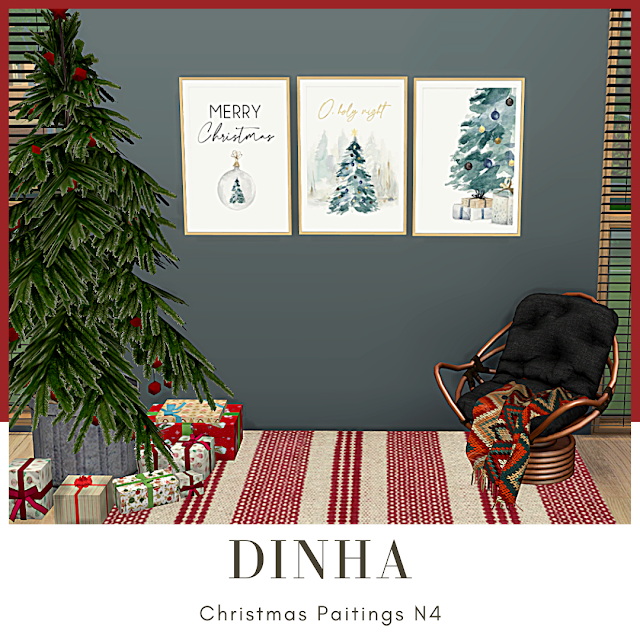 Sims 4 Christmas Paintings #4 at Dinha Gamer
