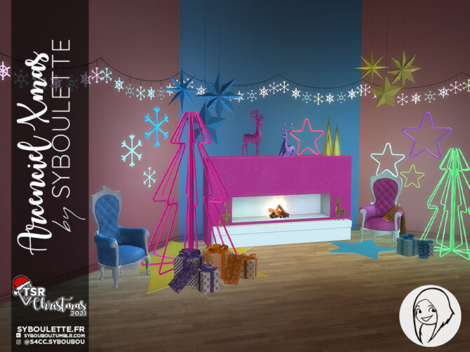 Sims 4 TSR Christmas 2021   Arcenciel Xmas   Part 2: Furniture by Syboubou at TSR