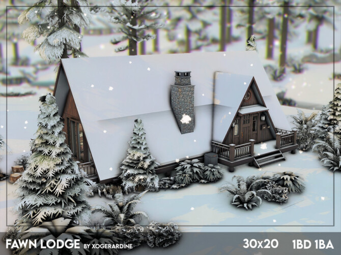 Sims 4 Fawn Lodge by xogerardine at TSR