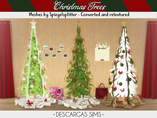 Sims 4 Lighted Christmas Trees at Descargas Sims