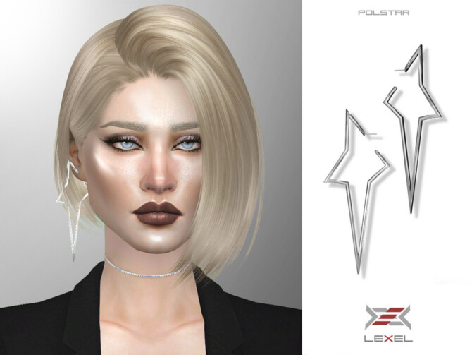 Sims 4 Polstar  Earrings by LEXEL s at TSR