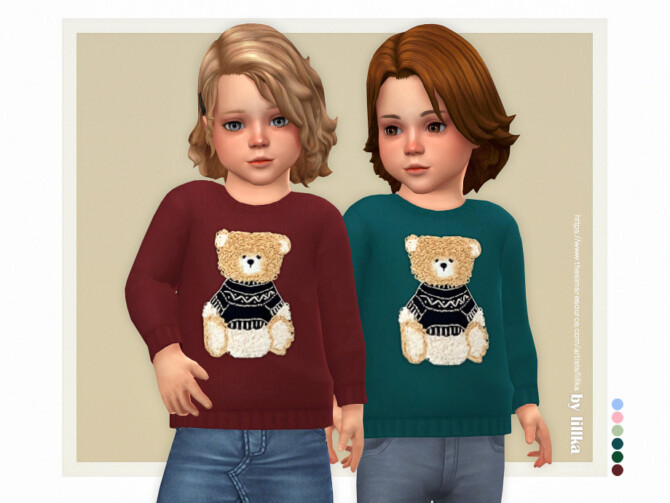 Sims 4 Bear Sweater Toddler by lillka at TSR