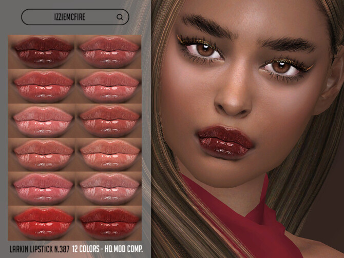 Sims 4 IMF Larkin Lipstick N.387 by IzzieMcFire at TSR