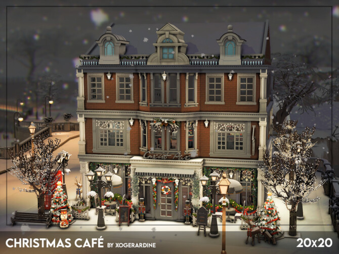 Sims 4 Christmas Cafe by xogerardine at TSR