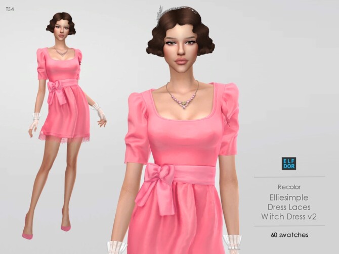 Sims 4 Witch Dress V2 RC at Elfdor Sims