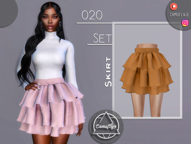Sims 4 SET 020   Skirt by Camuflaje at TSR