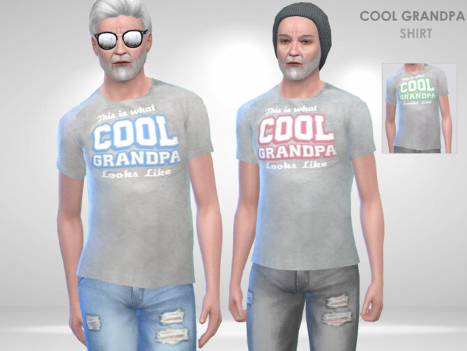 Sims 4 Cool GrandPa Shirt by Puresim at TSR