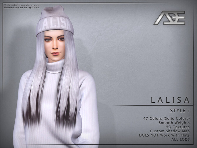 Sims 4 Lalisa Style 1 (Hairstyle) by Ade Darma at TSR
