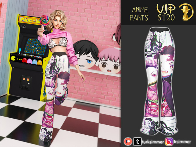 Sims 4 Anime Pants S120 by turksimmer at TSR