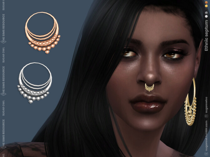 Sims 4 Ethnic septum by sugar owl at TSR