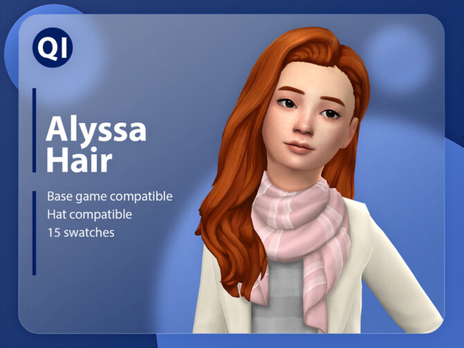 Sims 4 Alyssa Hair by qicc at TSR