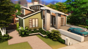 Mid-Century House by plumbobkingdom at Mod The Sims 4