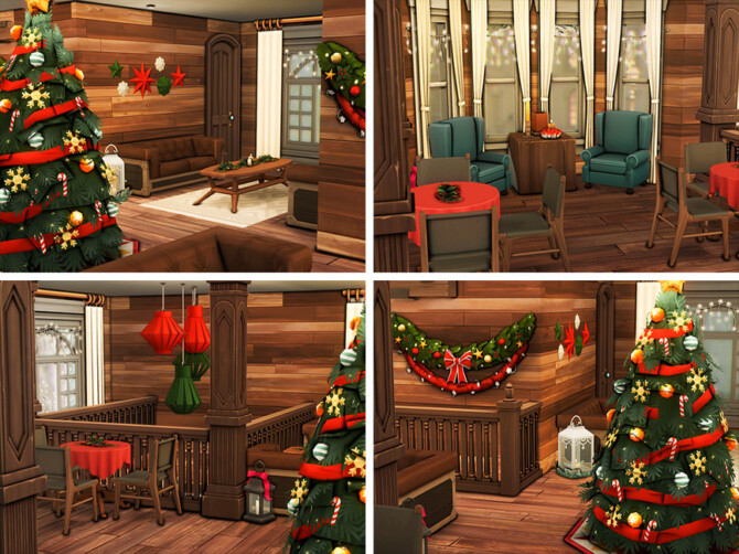 Sims 4 Christmas Cafe by xogerardine at TSR