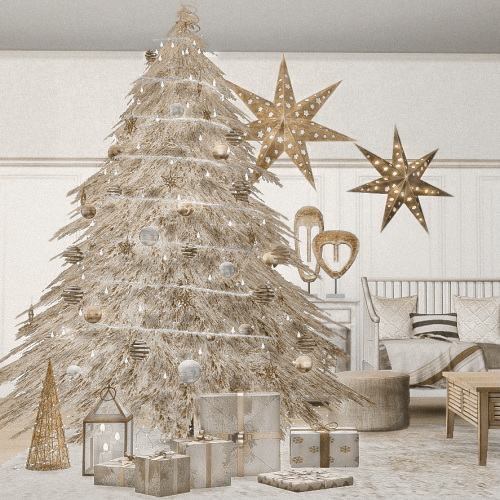 Sims 4 Pampas Christmas tree at Sims4 Luxury