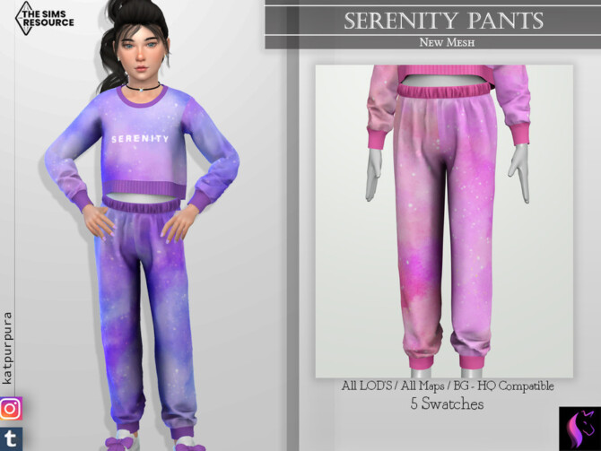 Sims 4 Serenity Pants by KaTPurpura at TSR