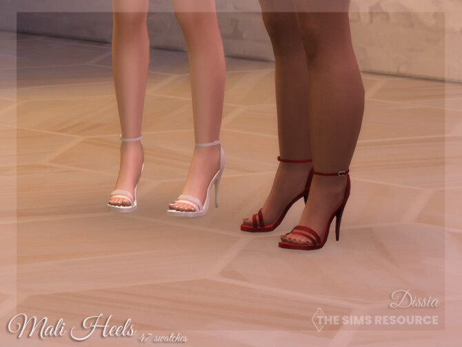 Sims 4 Mali Heels (Solids) by Dissia at TSR