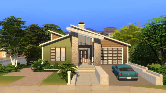 Sims 4 Mid Century House by plumbobkingdom at Mod The Sims 4