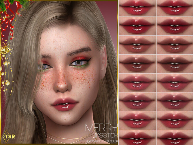 Sims 4 LMCS Merry Lipstick by Lisaminicatsims at TSR