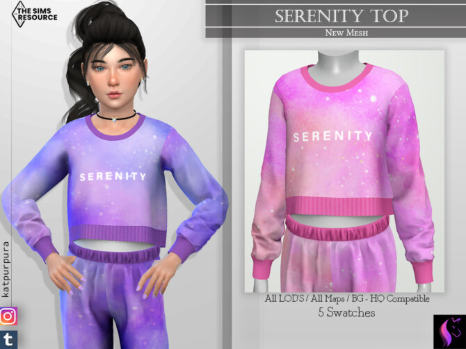 Sims 4 Serenity Top by KaTPurpura at TSR