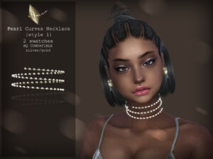 Pearl Curves Necklace (style 1) by AurumMusik at TSR