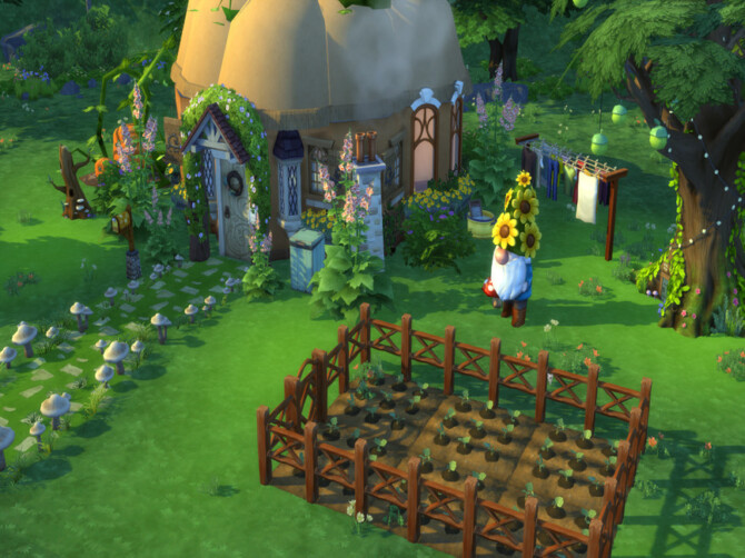Sims 4 Cottage (Pumpkin Witch) by susancho93 at TSR