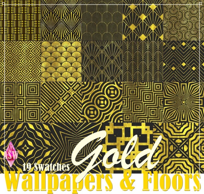 Sims 4 Wallpapers & Floors Gold at TSR
