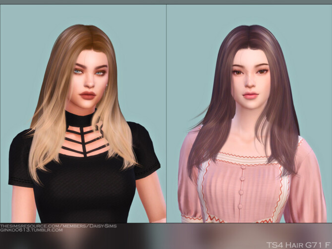 Sims 4 Female Hair G71 by Daisy Sims at TSR