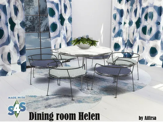 Sims 4 Helen dining room at Aifirsa
