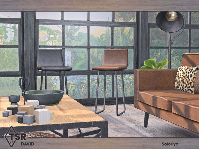 Sims 4 David  Living Room by soloriya at TSR