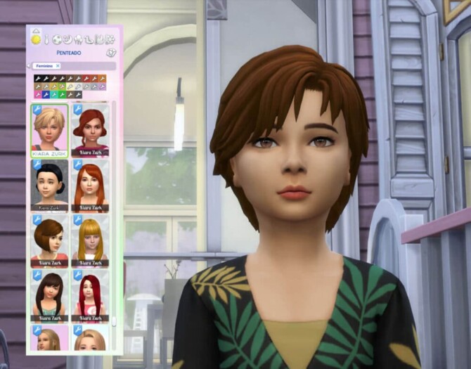 Sims 4 Nadia Hairstyle for Girls at My Stuff Origin