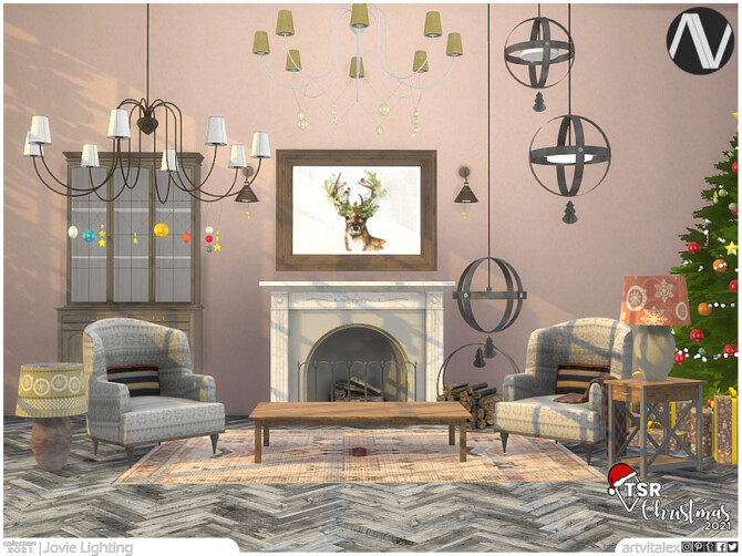 Sims 4 TSR Christmas 2021 | Jovie Lightings by ArtVitalex at TSR
