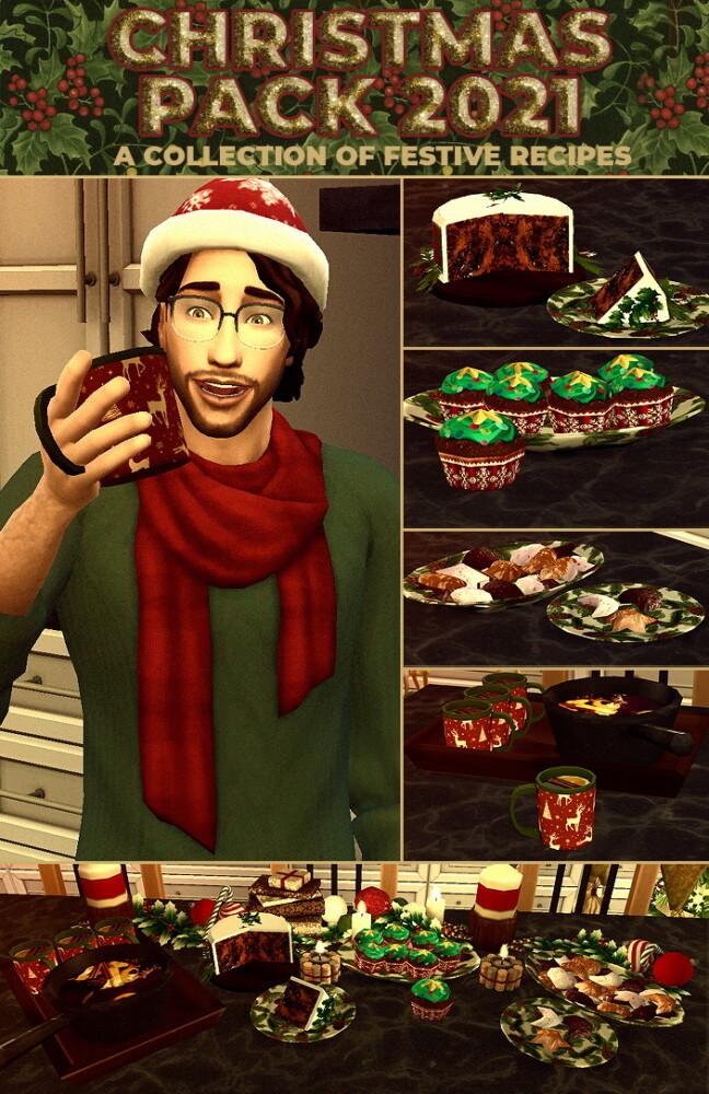 Sims 4 Christmas Pack 2021 4 New Custom Recipes at Mod The Sims 4