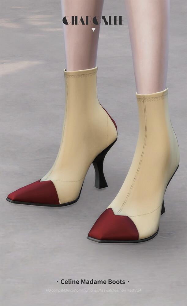 Sims 4 Celine Madame Boots at Charonlee