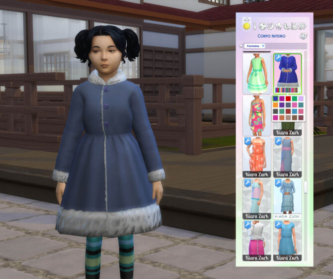 Sims 4 Christmas Coat for Girls at My Stuff Origin