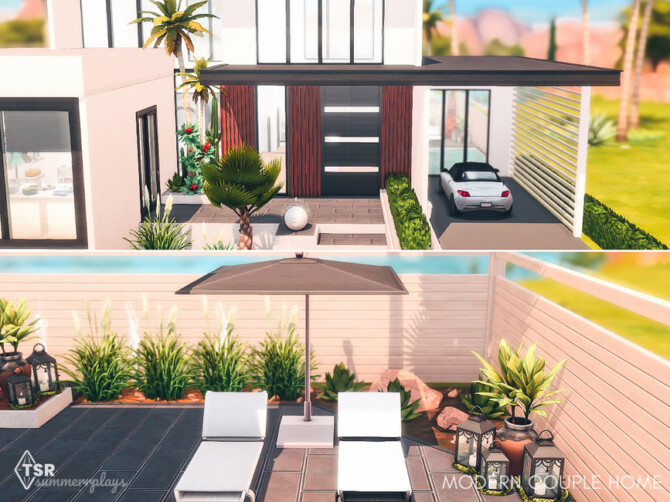 Sims 4 Modern Couple Home by Summerr Plays at TSR