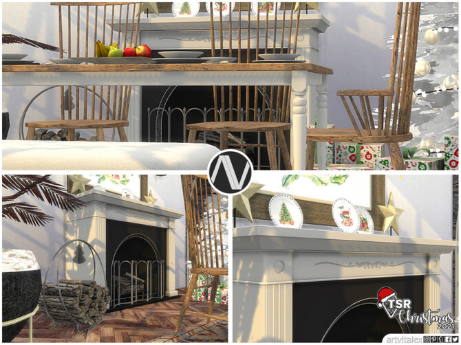 Sims 4 TSR Christmas 2021 | Alegria Dining Room by ArtVitalex at TSR