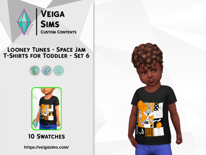 Sims 4 Space Jam T Shirts for Toddler   Set 6 by David Mtv at TSR