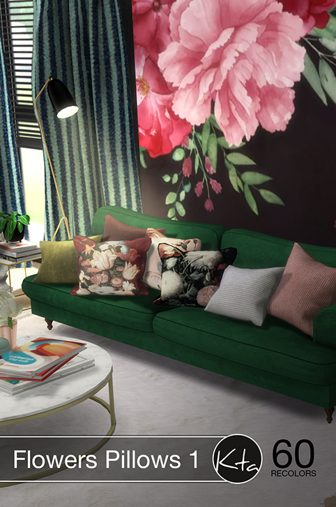 Sims 4 Flowers Pillows 1 at Ktasims