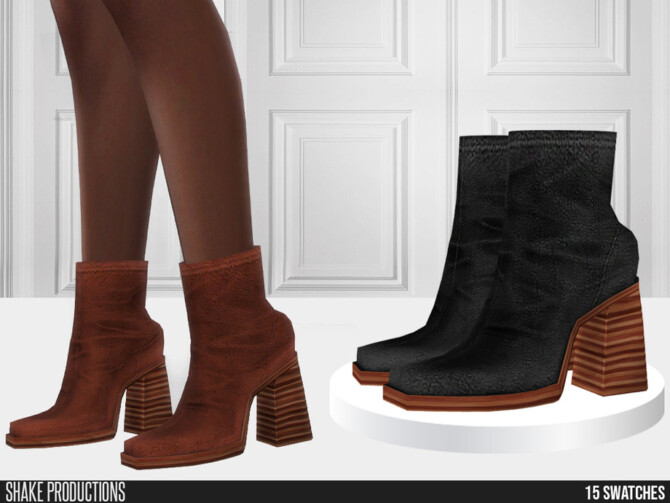 Sims 4 809   Denim High Heel Boots by ShakeProductions at TSR