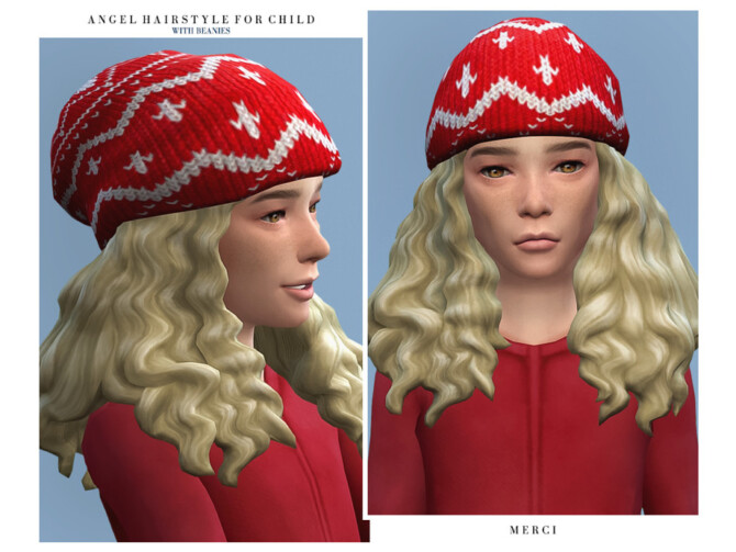 Sims 4 Angel Hairstyle for Child by  Merci  at TSR