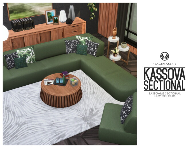 Sims 4 Kassova Sectional   Basegame Modular Seating at Simsational Designs