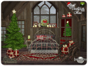 TSR 2021 Christmas Collection country rae bedroom by jomsims at TSR