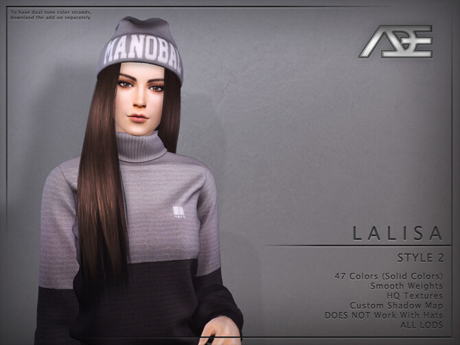 Sims 4 Lalisa Style 2 (Hairstyle) by Ade Darma at TSR