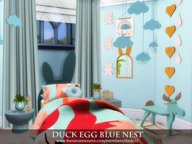 Sims 4 Duck Egg Blue Nest by dasie2 at TSR