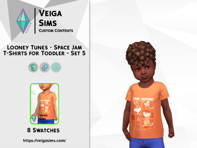 Sims 4 Space Jam T Shirts for Toddler   Set 5 by David Mtv at TSR