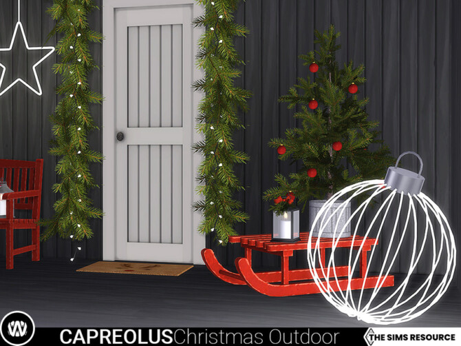 Sims 4 Capreolus Christmas Outdoor Decorations by wondymoon at TSR