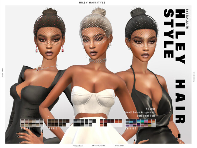 Sims 4 Hiley Hairstyle by Leah Lillith at TSR