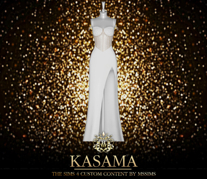 Sims 4 KASAMA GOWN at MSSIMS