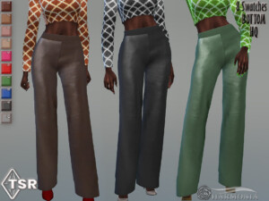 Leather straight-leg pants by Harmonia at TSR